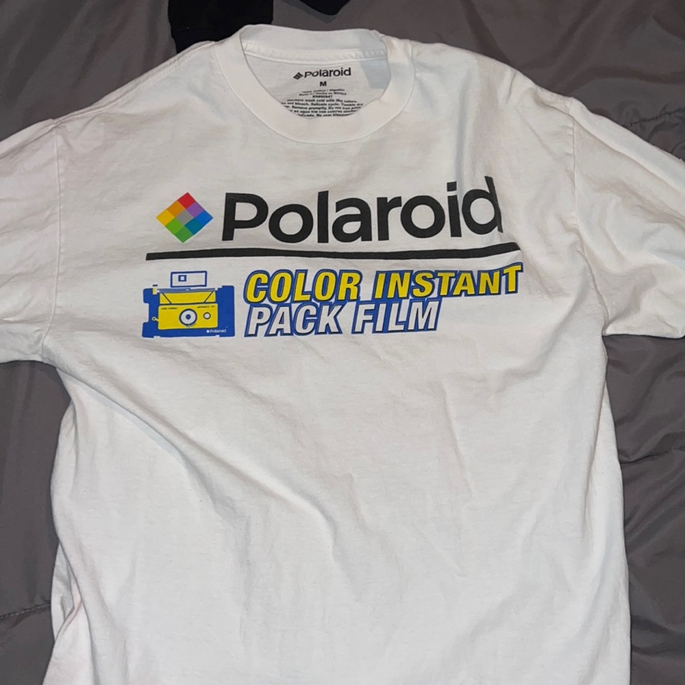 POLAROID WHITE LONG SLEEVE T SHIRT